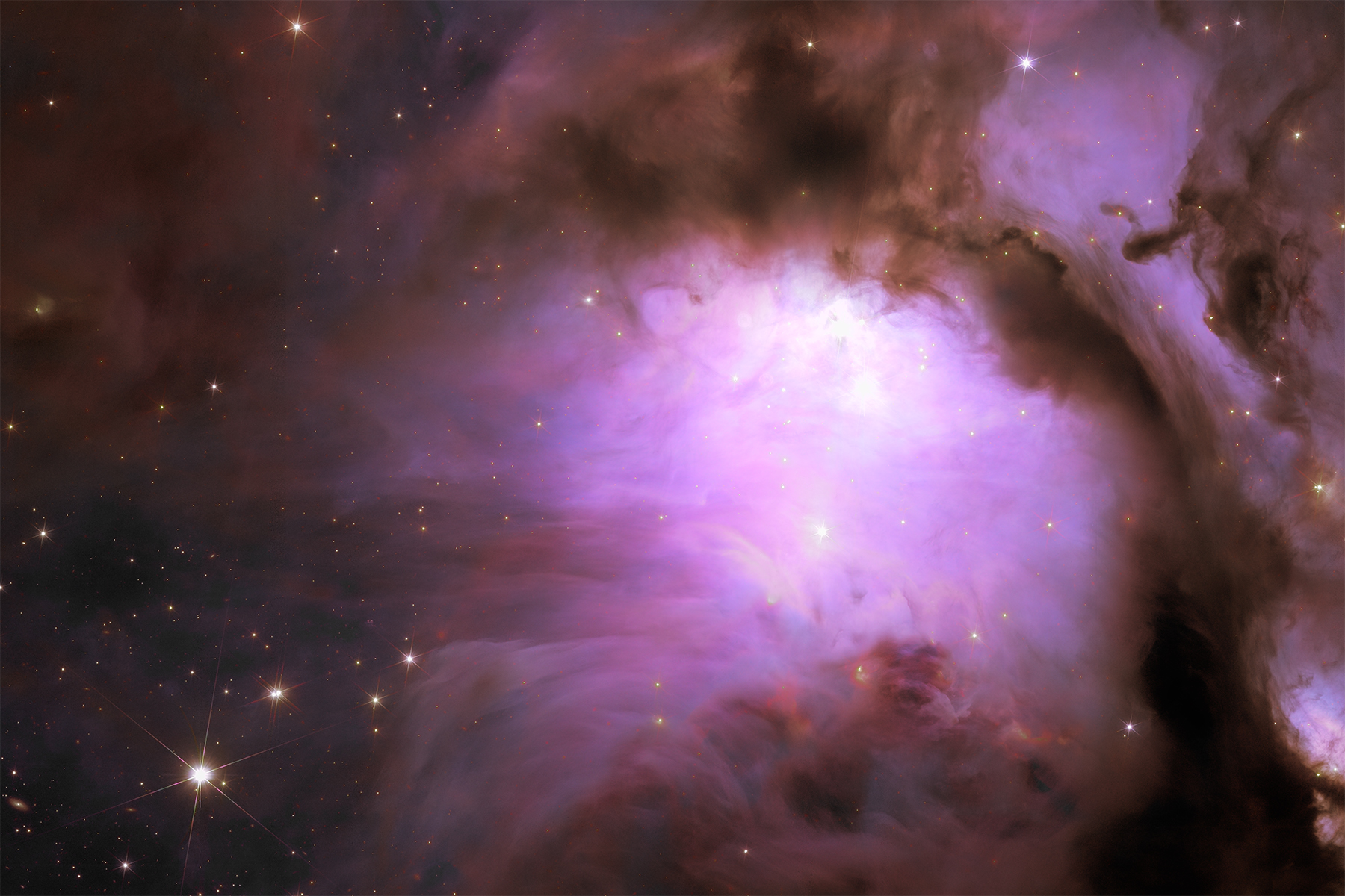 Un dettaglio della nebulosa M78 come fotografata da Euclid